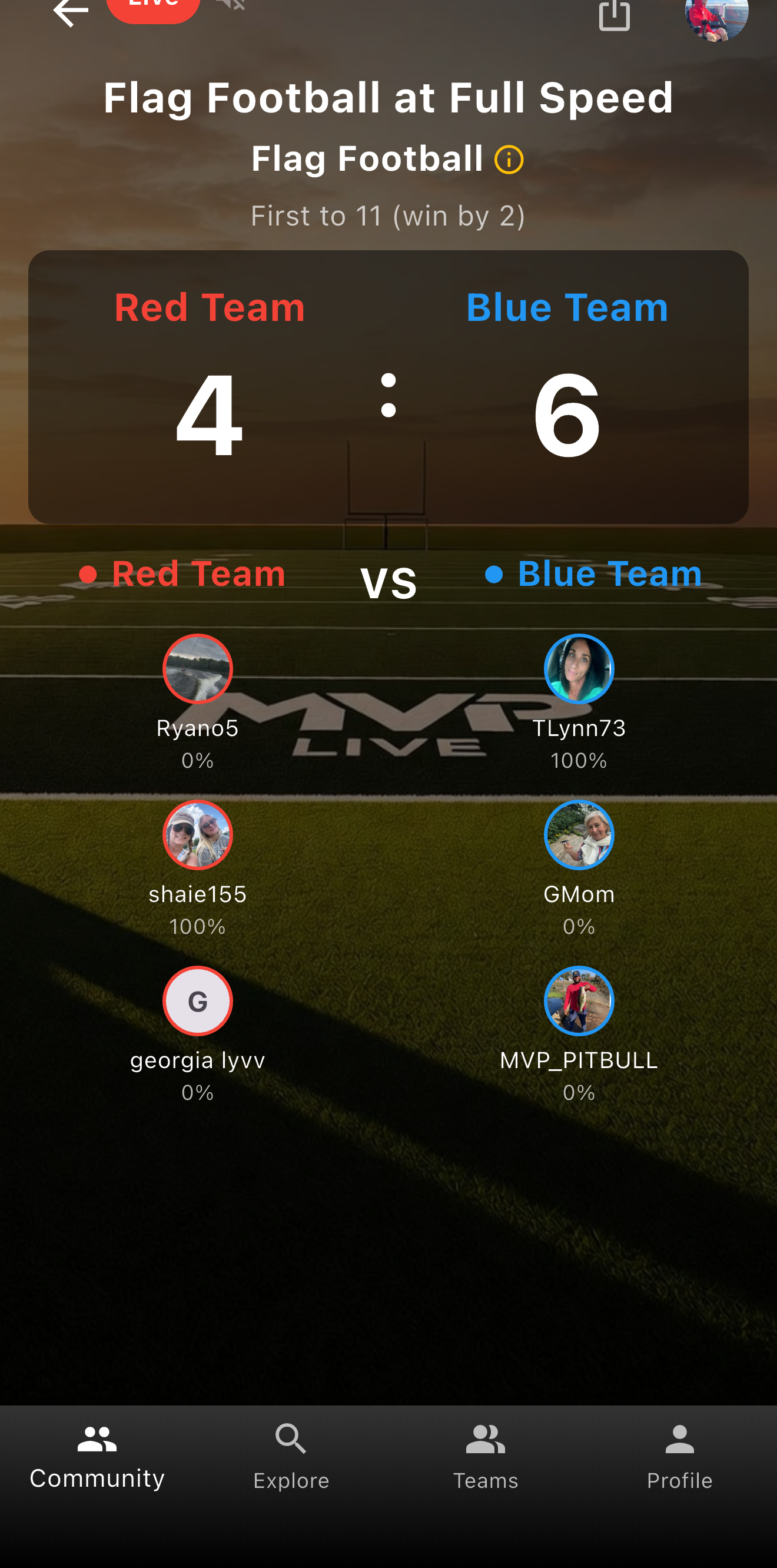 Live Flag Football Go Time