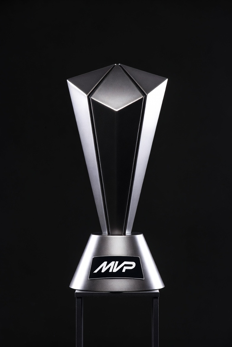 Trophy case with badges and achievements